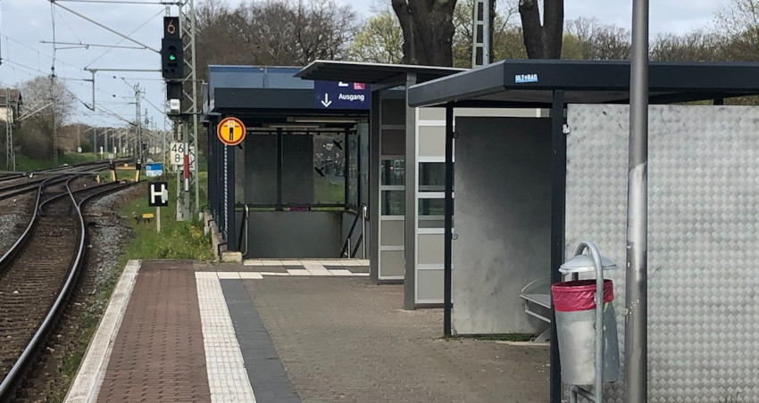 Blick auf den Bahnhof Groß Kreutz